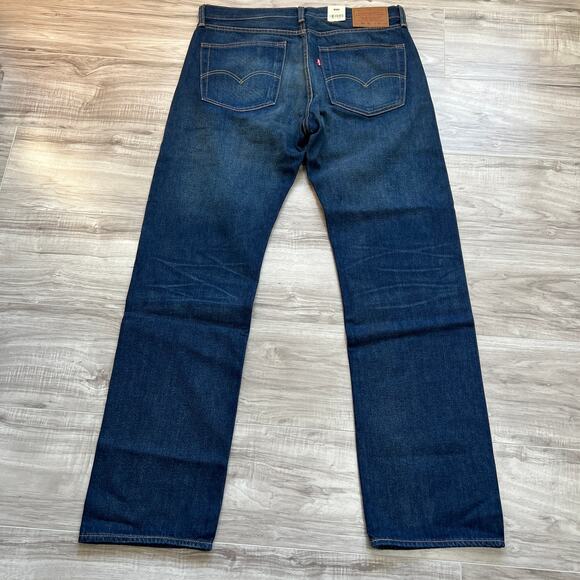 Levi's Premium 501 '93 Straight Fit Men's Dark Wash Jeans Size W36 L34 - Picture 2 of 14